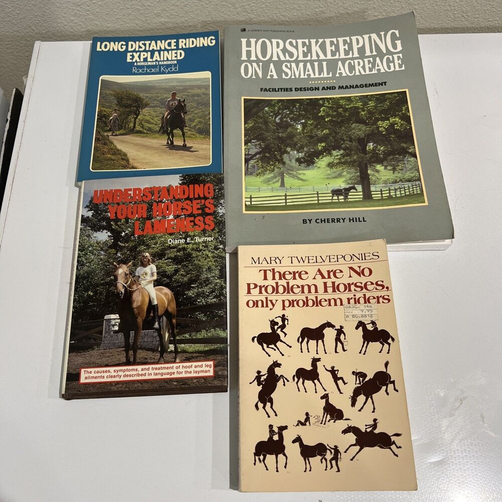 Horse Equestrian Training Riding Keeping Books Lot Of 4 Lameness Long Distance +